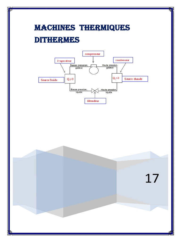 Analyse des Machines Thermiques Dithermes | PDF | Transfert thermique ...