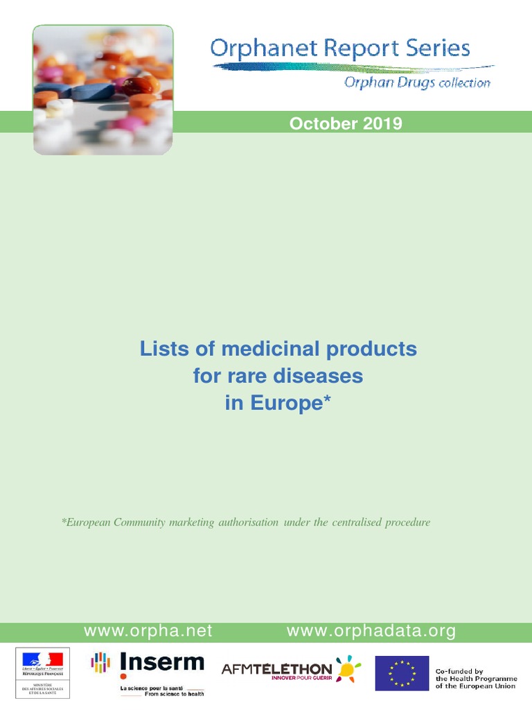 Orphanet Report Series - Lists of medicinal products for rare diseases ...