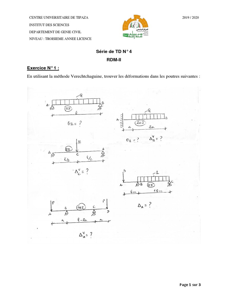 Déformations des poutres en RDM-II | PDF | Sciences et mathématiques