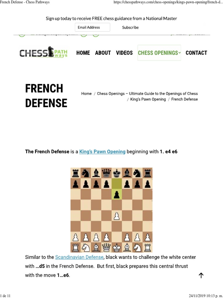 French Defense - Chess Pathways