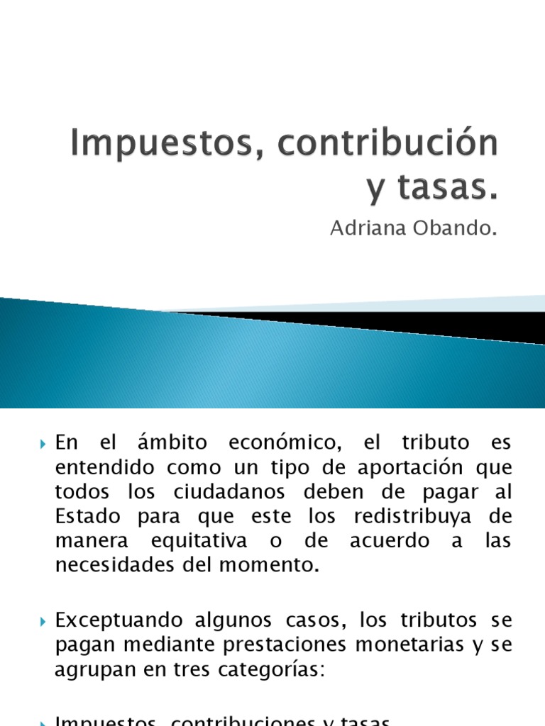 Clasificación de Impuestos y Contribuciones | PDF | Impuestos | Economias