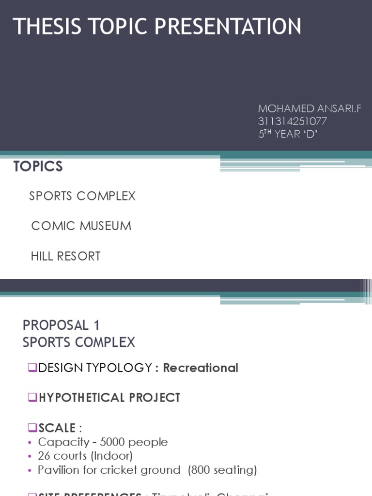 Thesis Topic Presentation Download Free Pdf Museum Sports