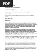 IELTS Writing Task 2 "Children in Some Parts of The World Have Less Responsibility Compared To Children in The Pastscribd