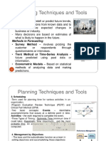 PLANNING TECHNIQUES AND TOOLS