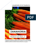 Beneficios y Propiedades de La Zanahoria