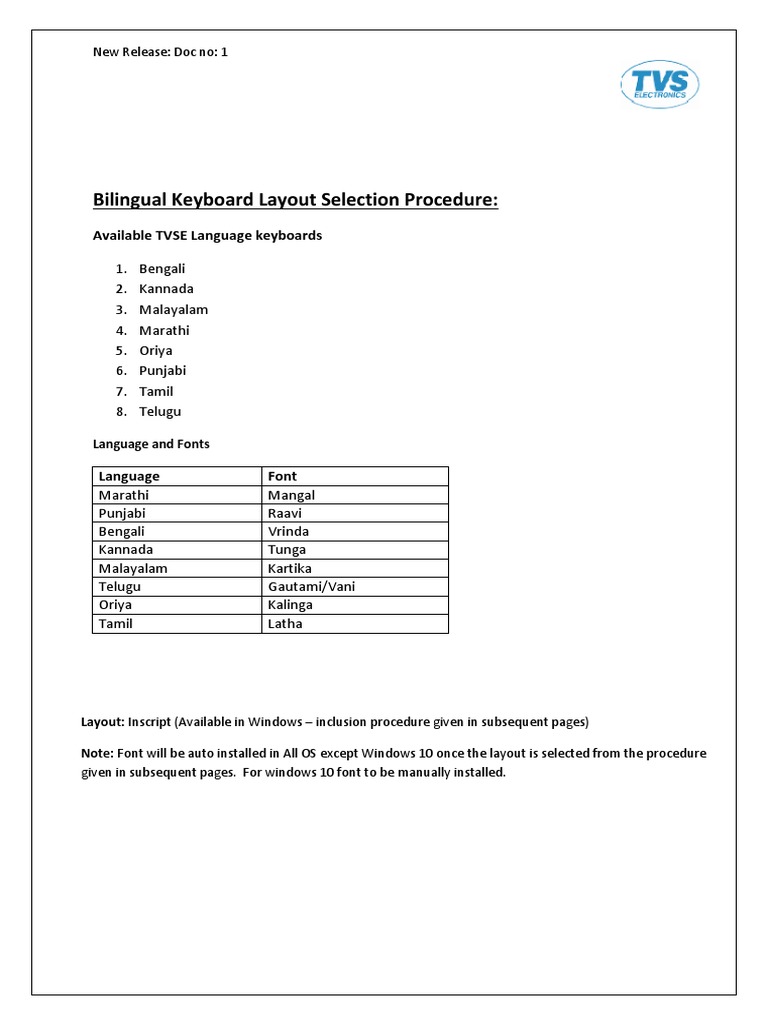 Bilingual Keyboard Setup Guide | PDF | Computer Keyboard | Microsoft ...