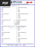 Expected Wrong Series Questions PDF For IBPS PO and Clerk Prelims 2019