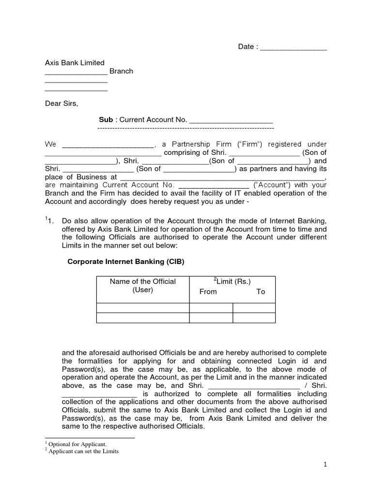 Partnership Cib Format | Download Free PDF | Online Banking | Banks ...