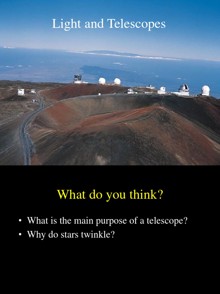 Light and Telescopes PDF Spectrum Telescope