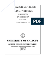 Research Methods Statistics PDF