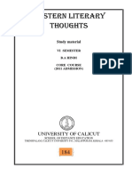 VISem BA Hindi Core Course Western Literary Thought PDF