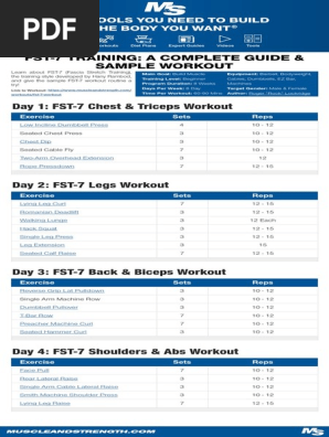 Fst7trainingacompleteguidesampleworkout Pdf Recreation Physical Exercise