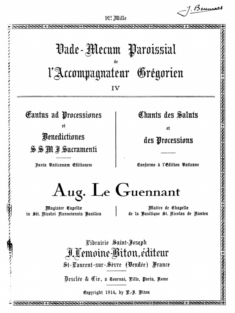 Vade Mecum Orgao Pdf Rituels Religieux Comportement Et Experiences Chretiennes