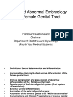 Normal and Abnormal Embryology of The Genital Tract