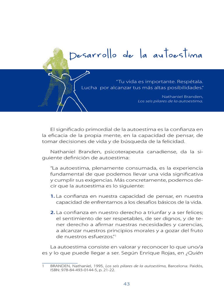 Desarrollo de La Autoestima PDF | PDF | Autoestima | Toma de decisiones