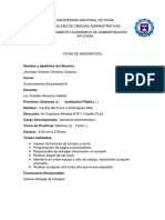 Ficha de inscripción prácticas UNAP Facultad Ciencias Administrativas