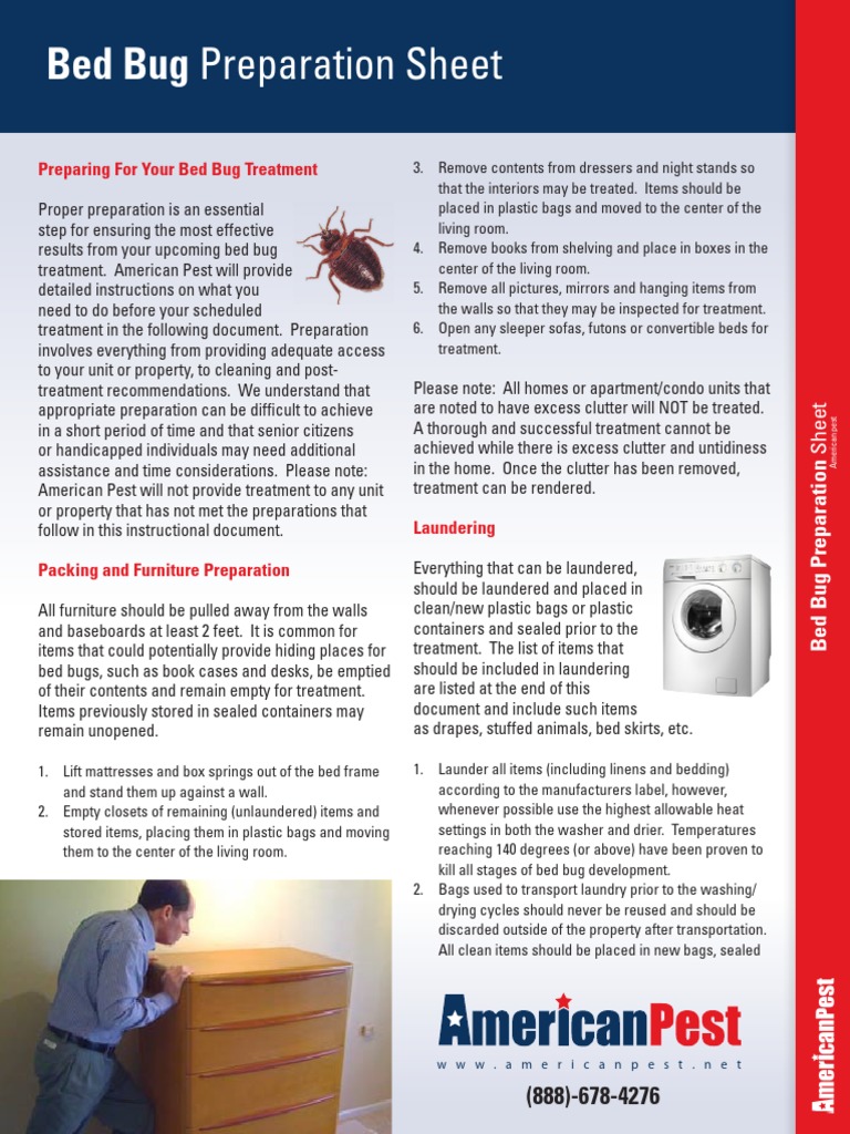 Bed Bug Treatment Preparation Guide | PDF | Bed | Bedroom