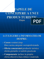 Etapele de concepere a unui produs turistic