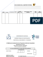 INFORME DE AVANCE DE LA GESTI+ôN TUTORIAL Y FICHAS