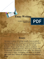 Lecture 5 Essay Writing