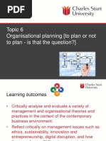 MGT501 Topic 6 Organisational Planning