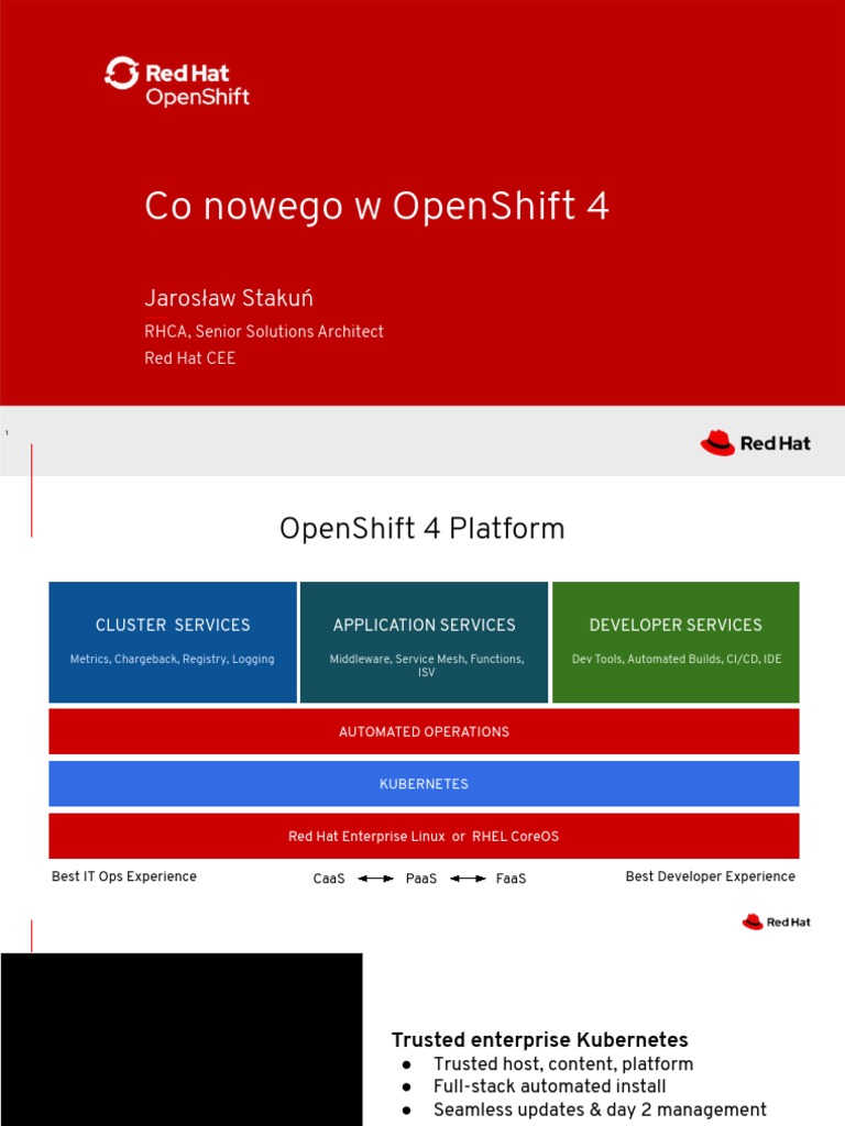 OpenShift 4 Features & Deployment Guide | PDF | Cloud Computing ...
