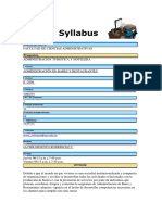 Syllabus - Administracion de Bares y Restaurantes