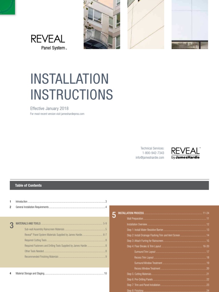 Hardie Reveal Panel Installation Instructions 1597005 PDF Sheet