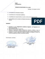 Decreto de Rectoría 2019_08_23 N°_013 Reglamento Académico Especial de Pregrado de la carrera de Derecho.pdf