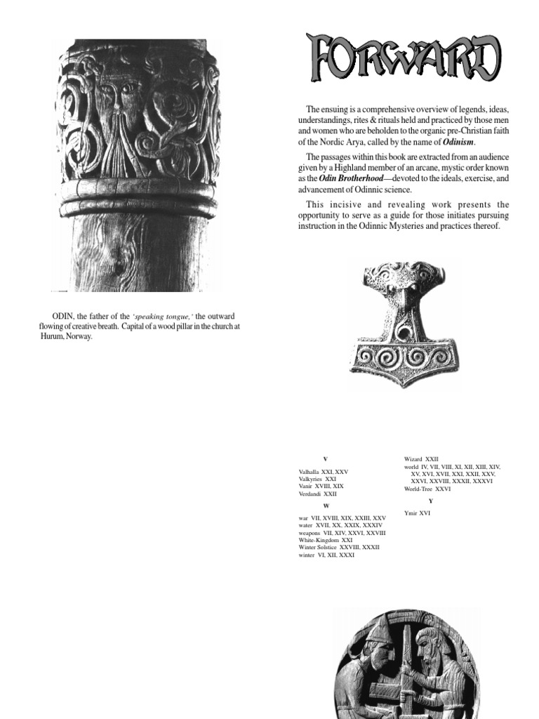 Odinism: A Guide for Initiates | PDF | Heathenry (New Religious Movement) |  Deities, image size:768x1024