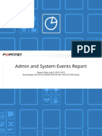 Admin and System Events Report