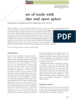 Management of teeth with necrotic pulps and open apices