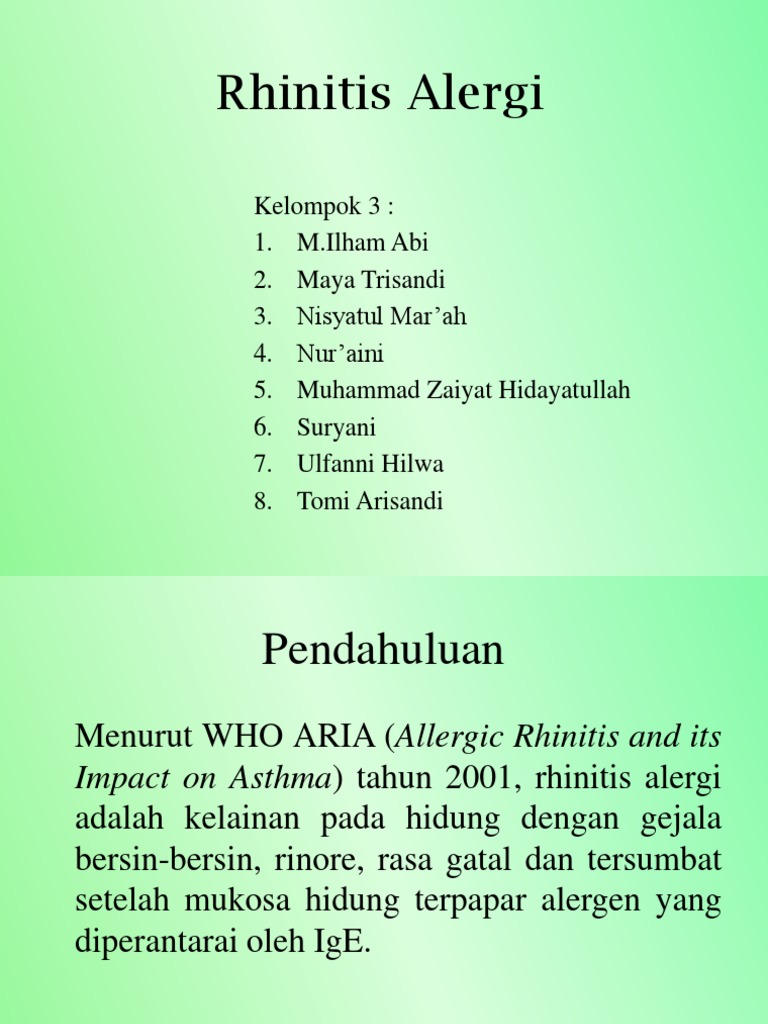 ALERGI Rhinitis | PDF
