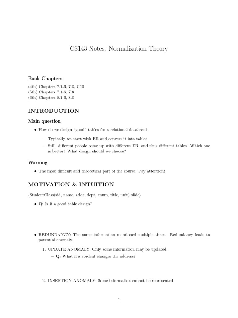 Normalization | PDF | Information Technology Management | Data