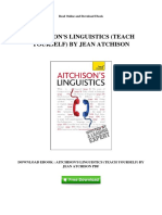 Aitchisons Linguistics Teach Yourself by Jean Atchison PDF