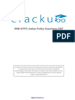 Cracku RRB NTPC Indian Polity Questions PDF PDF