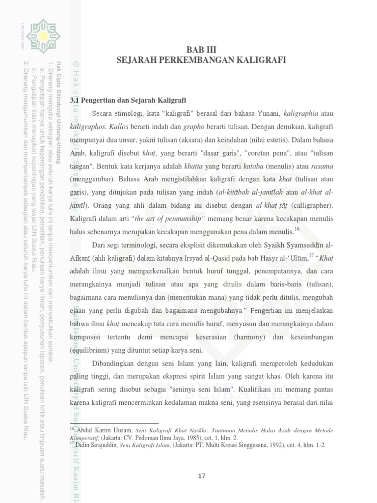 Sejarah Perkembangan Kaligrafi