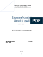 Literatura Bizantina - Genuri Si Specii