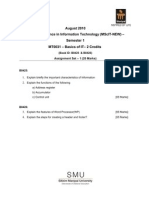 MSIT Semester 1 Basics of IT Assignment