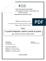 La Gestion Budgétaire, Outil Du Contrôle de Gestion