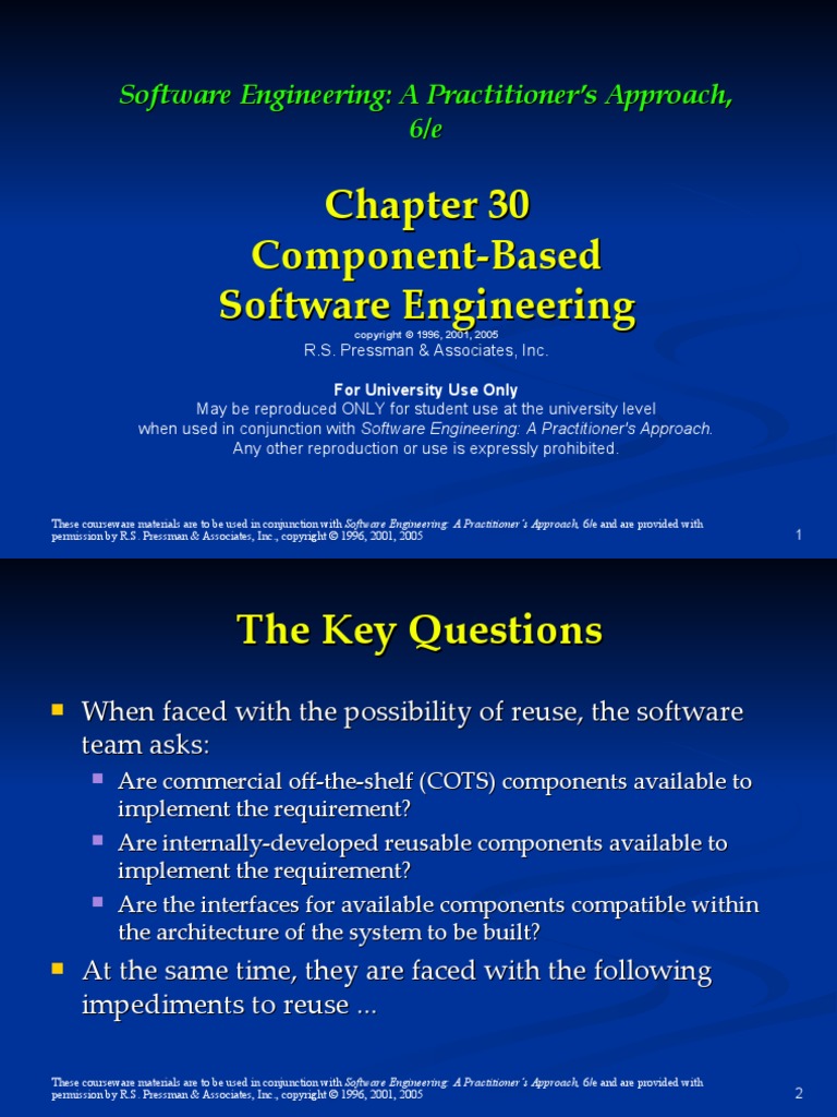 Component-Based Software Engineering | PDF | Component Based Software ...