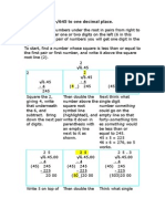 Squaring N Taking Square Roots