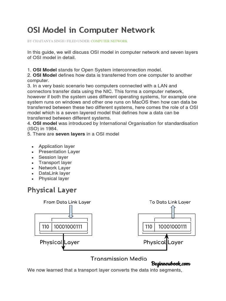 OSI Model | PDF | Transmission Control Protocol | Computer Network