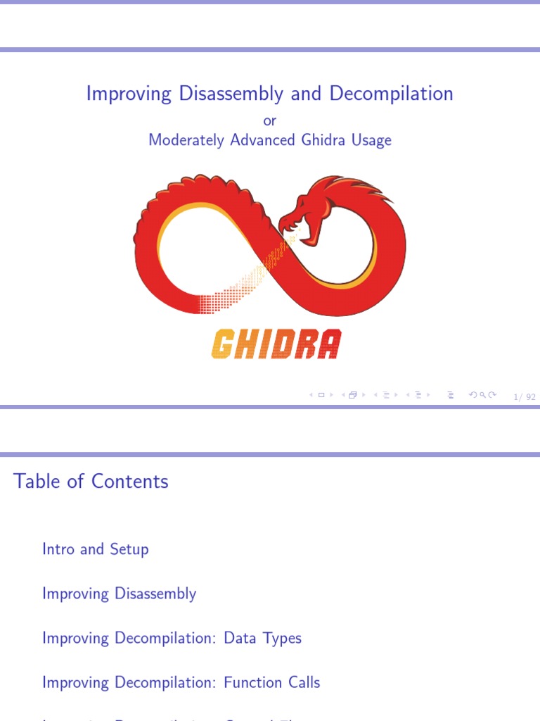 Improving Disassembly and Decompilation | PDF | Subroutine | Parameter ...