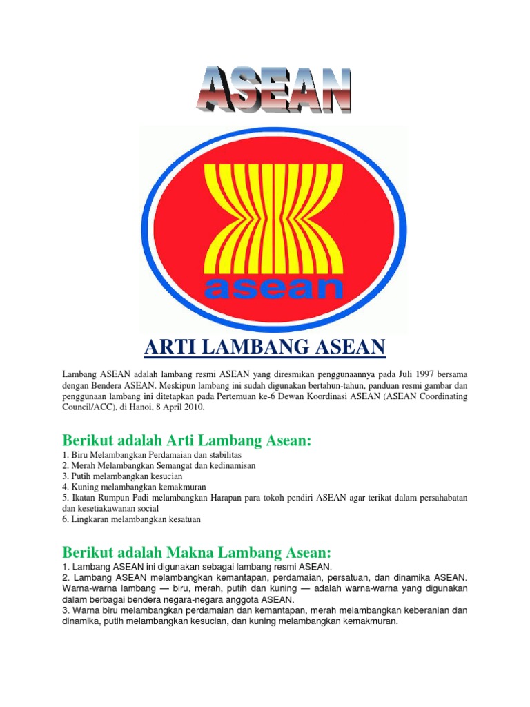 Arti Lambang Asean Cover