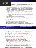 Dynamic Prog Rod Cutting