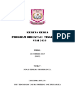 Kertas Kerja Program Orientasi Tingkatan 1