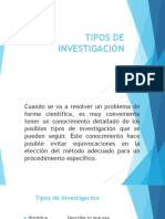 Tipos de Investigación