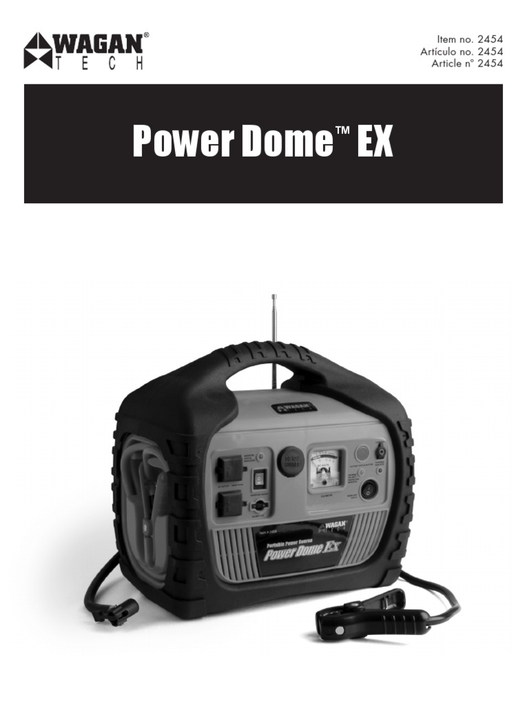 Wagan Tech Power Dome EX (400W) Operation Manual Power Inverter