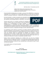 Mensaje Al XV Congreso Del Frente Polisario - CEBRAPAZ Brasil